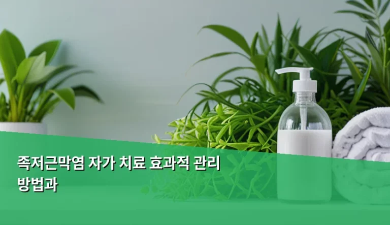 족저근막염 자가 치료 효과적 관리 방법과 통증 완화 가이드