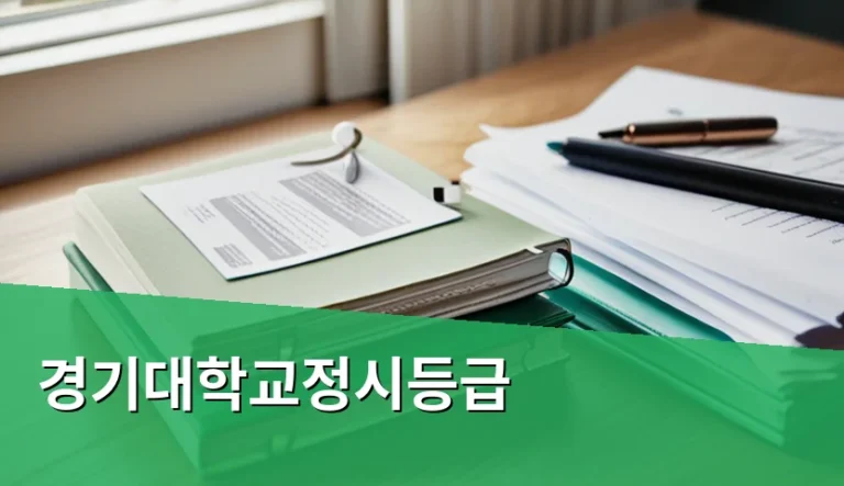 경기대학교정시등급 확인이 합격의 결정적 열쇠가 되는 이유