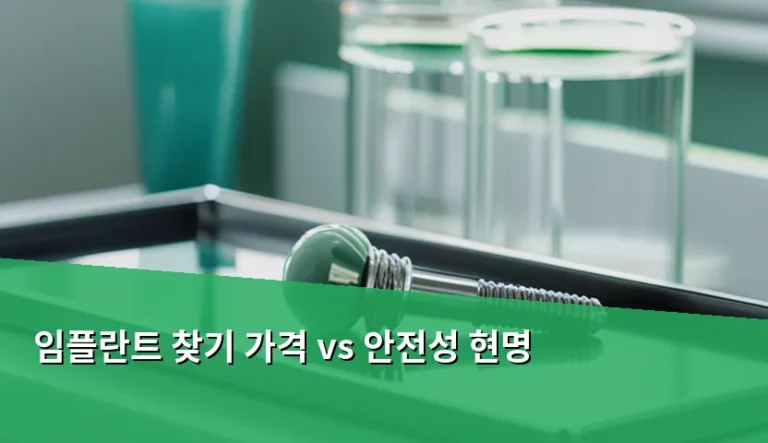 임플란트 찾기 가격 vs 안전성 현명하게 선택하는 기준